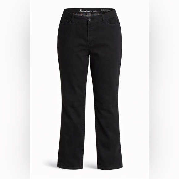 Natural Reflections Denim - Natural Reflections Comfort Stretch Flannel Lined Black Pants Classic Fit‎ 16